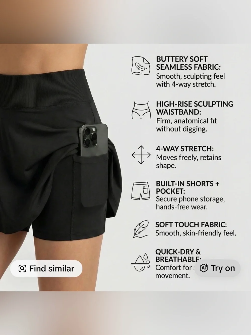 Women’s 2-Pack Pleated High Waisted Tennis Golf Skirt (M)